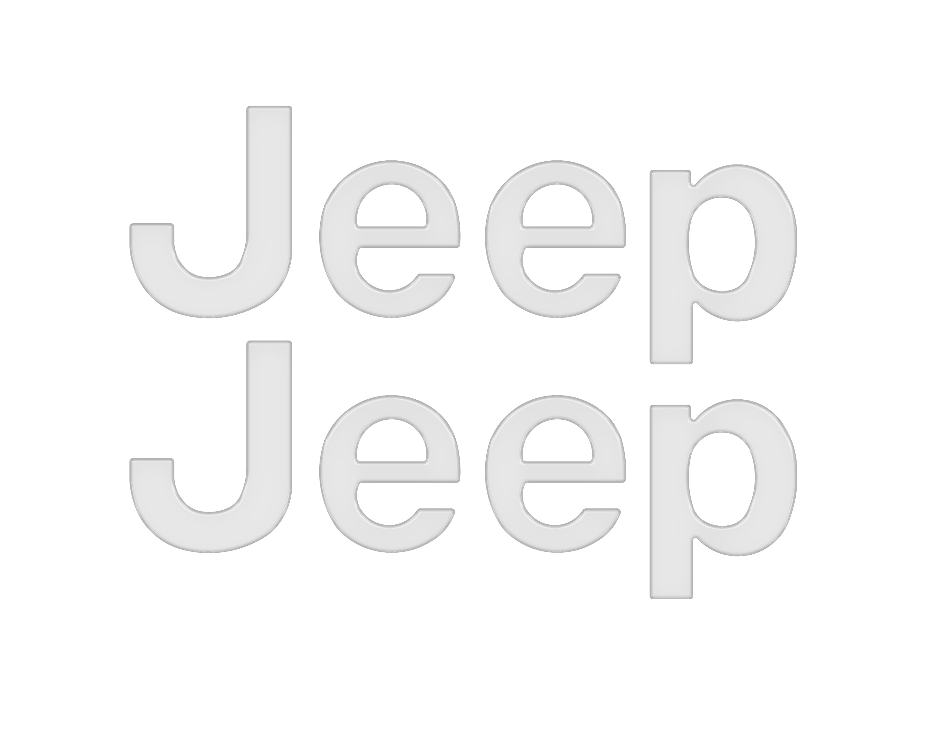 Driver & Passenger Side Letter Overlays Fits 2018-2026 Jeep Wrangler JL