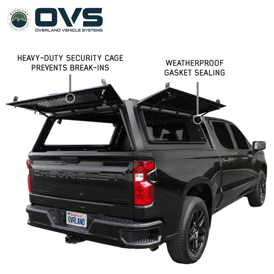 Overland Vehicle Systems Expedition PRO truck cap for 2019-2027 Chevy Silverado / GMC Sierra 1500 - view 3