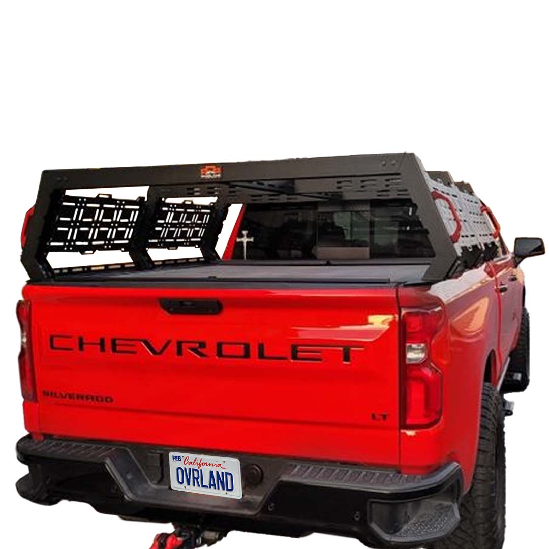 Ruff Rax modular steel bed rack with MOLLE panels for Chevy Silverado / GMC Sierra 1500 5.7 ft bed (2019-2027)