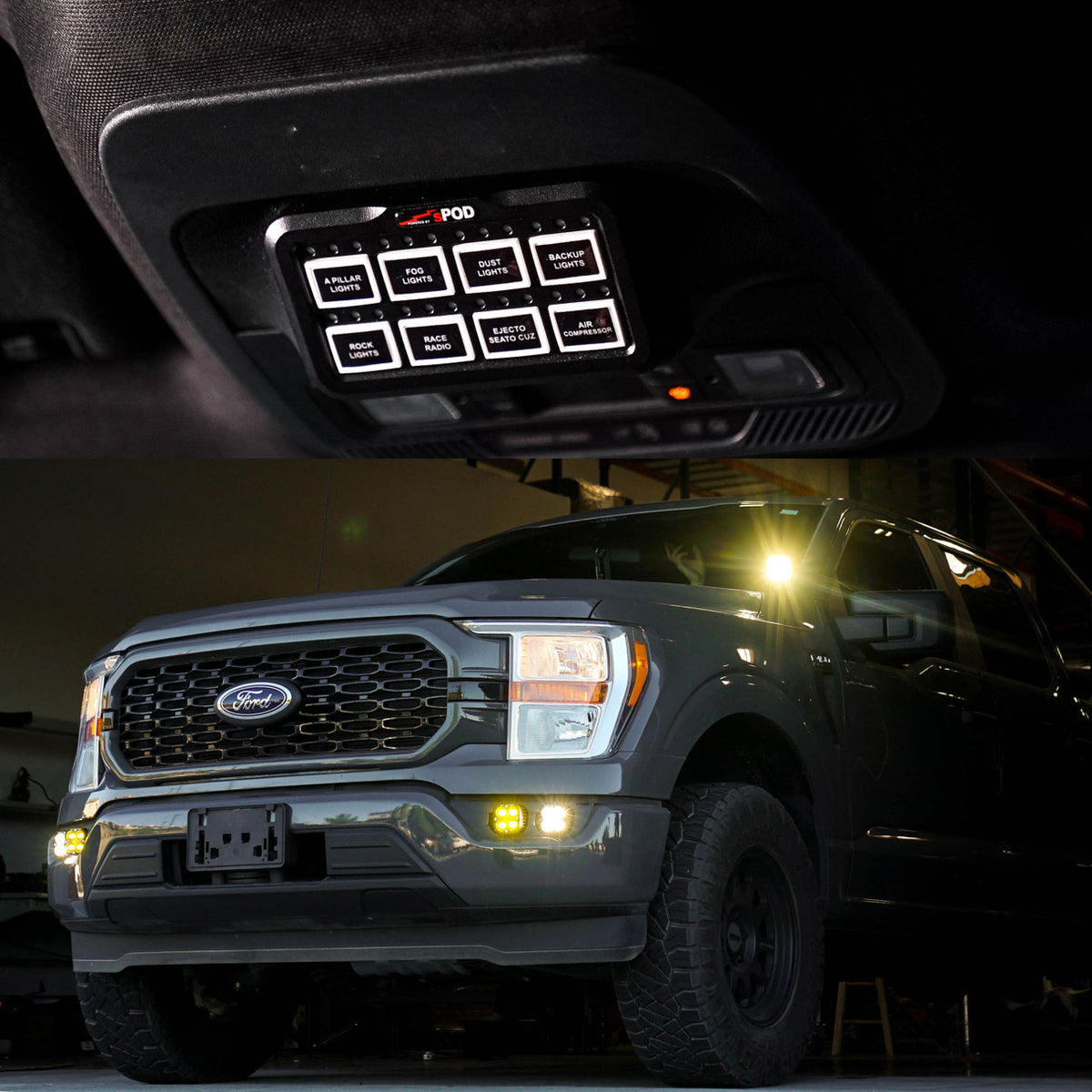 Baja Designs sPOD HD BantamX kit for 2021-2026 Ford F-150 and Raptor