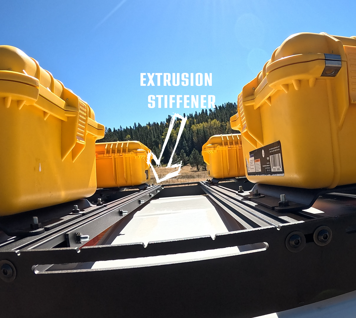 RCI roof rack extrusion stiffener for universal fit