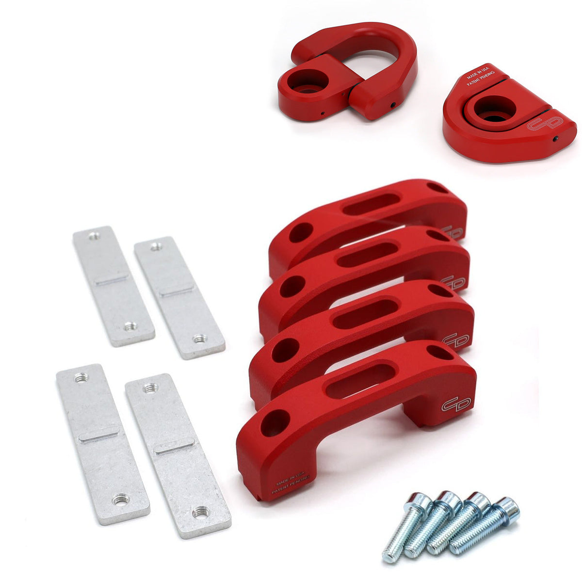Charvonia Design complete billet tie-down system for Jeep Gladiator