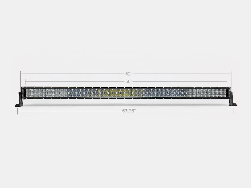 Cali Raised LED 52 inch curved dual row OSRAM LED light bar, universal fit