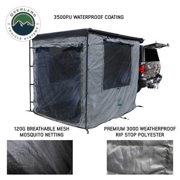 Overland Vehicle Systems HD Nomadic 90 degree awning room enclosure with 4 walls and floor - view 2