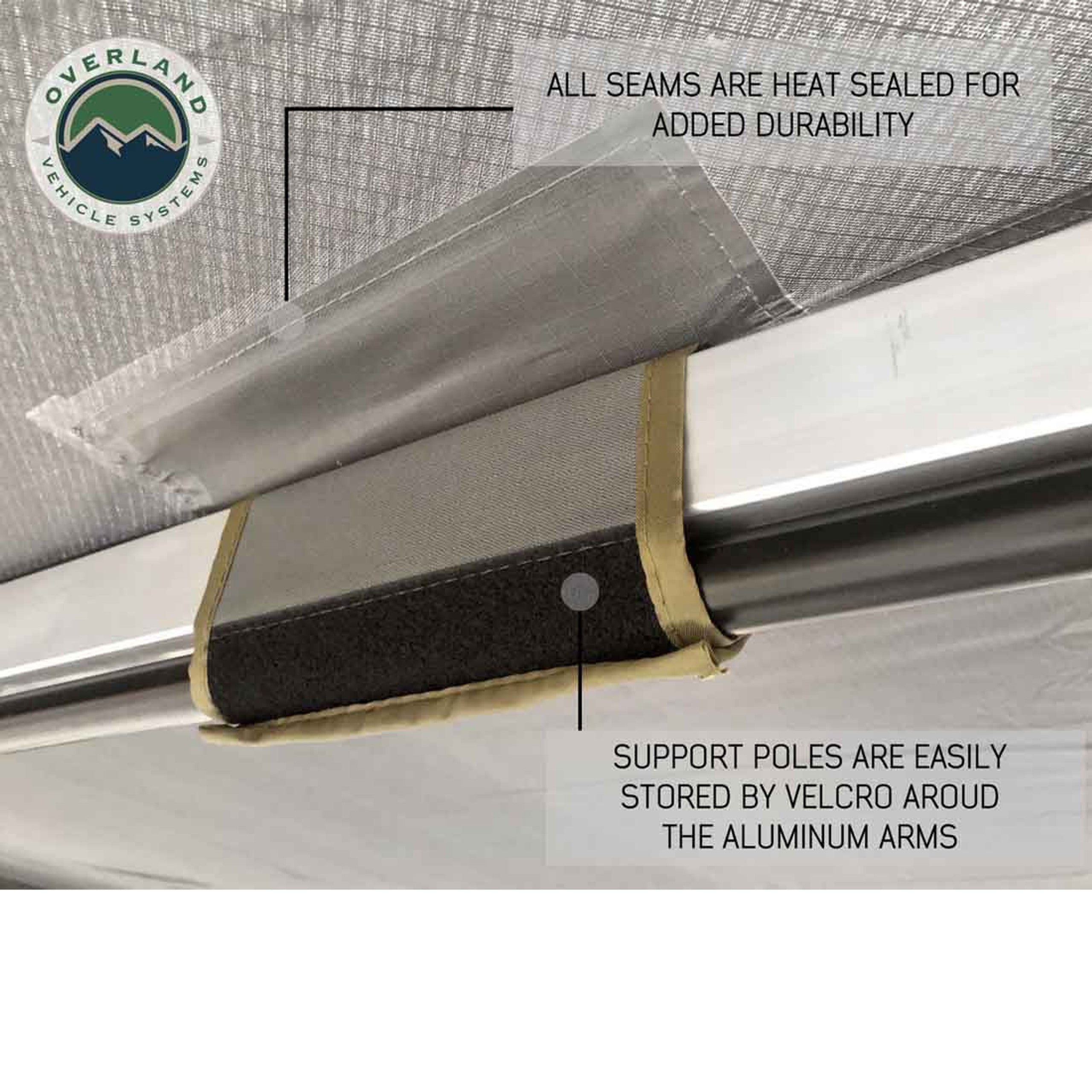 HD Nomadic 180 Degree Awning - Dark Grey with Black Travel Cover Universal