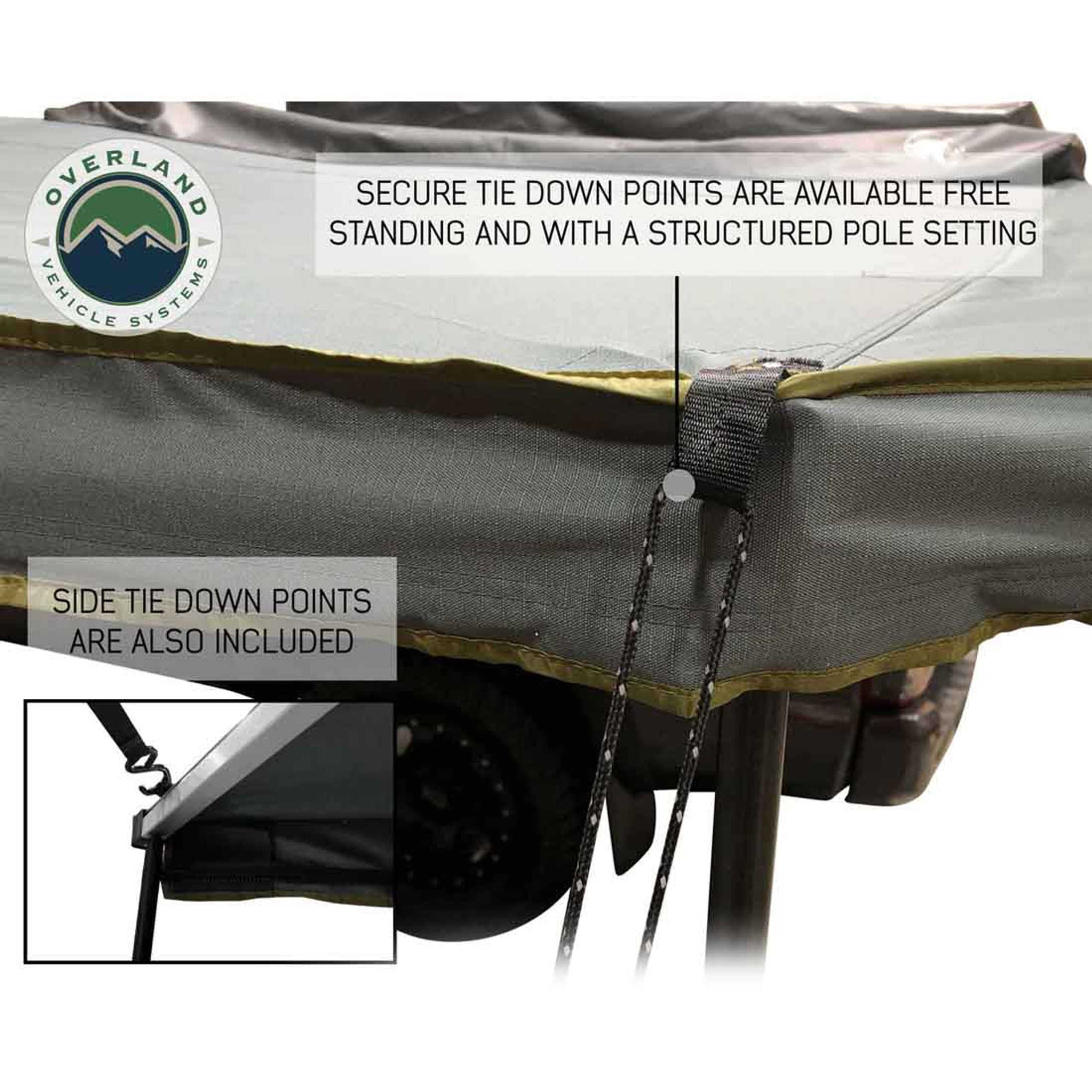 HD Nomadic 180 Degree Awning - Dark Grey with Black Travel Cover Universal