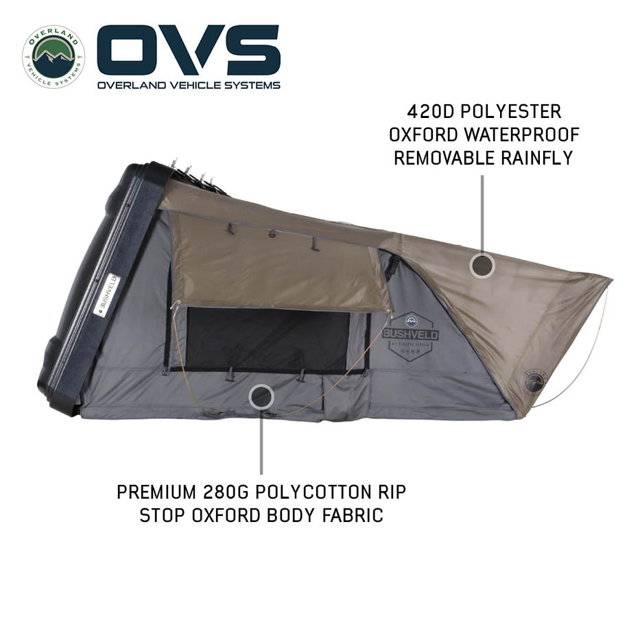 Overland Vehicle Systems HD Bushveld 2 cantilever hard shell roof top tent - view 2