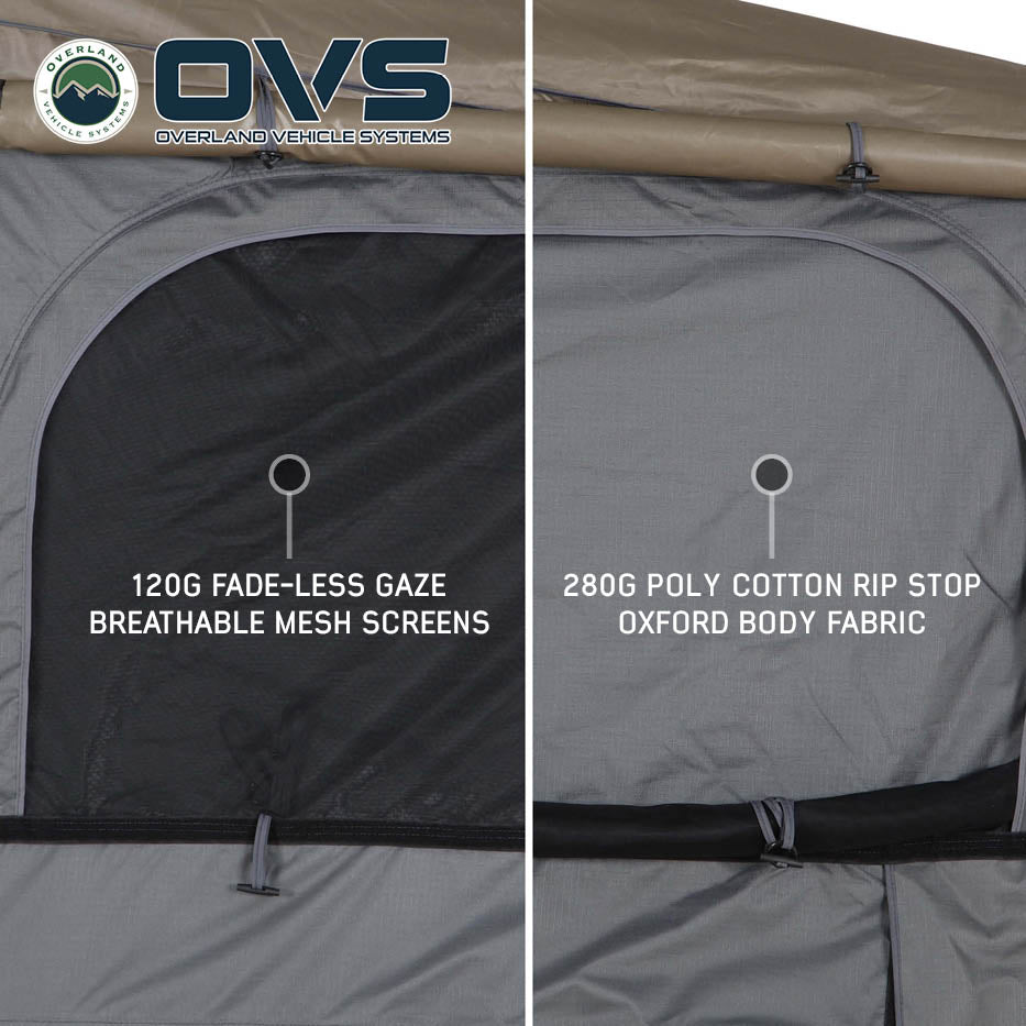 Overland Vehicle Systems HD Bushveld 2 cantilever hard shell roof top tent - view 4