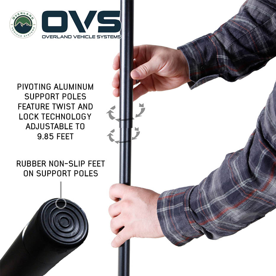 Overland Vehicle Systems HD Nomadic 270 driver side awning for mid-high roof vans - view 10