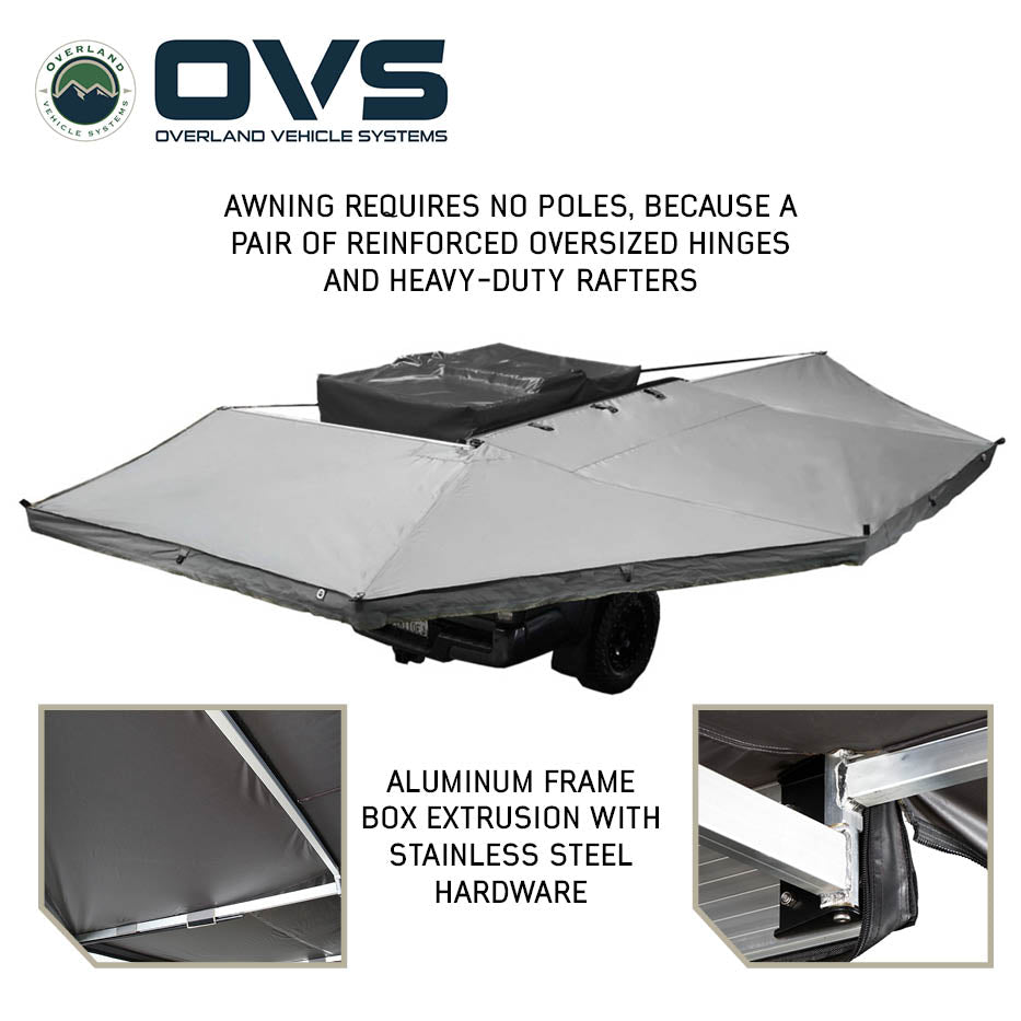 Overland Vehicle Systems HD Nomadic 270 degree awning, passenger side, dark gray - view 2