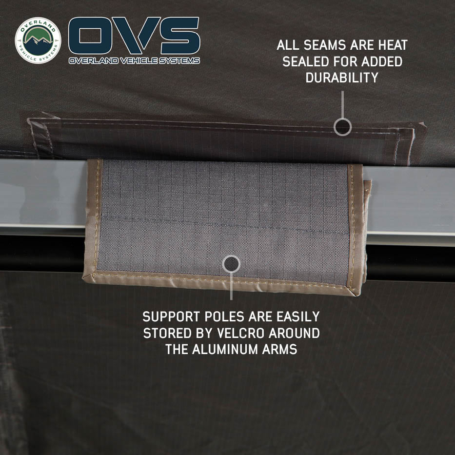 Overland Vehicle Systems HD Nomadic 270 degree awning, passenger side, dark gray - view 10