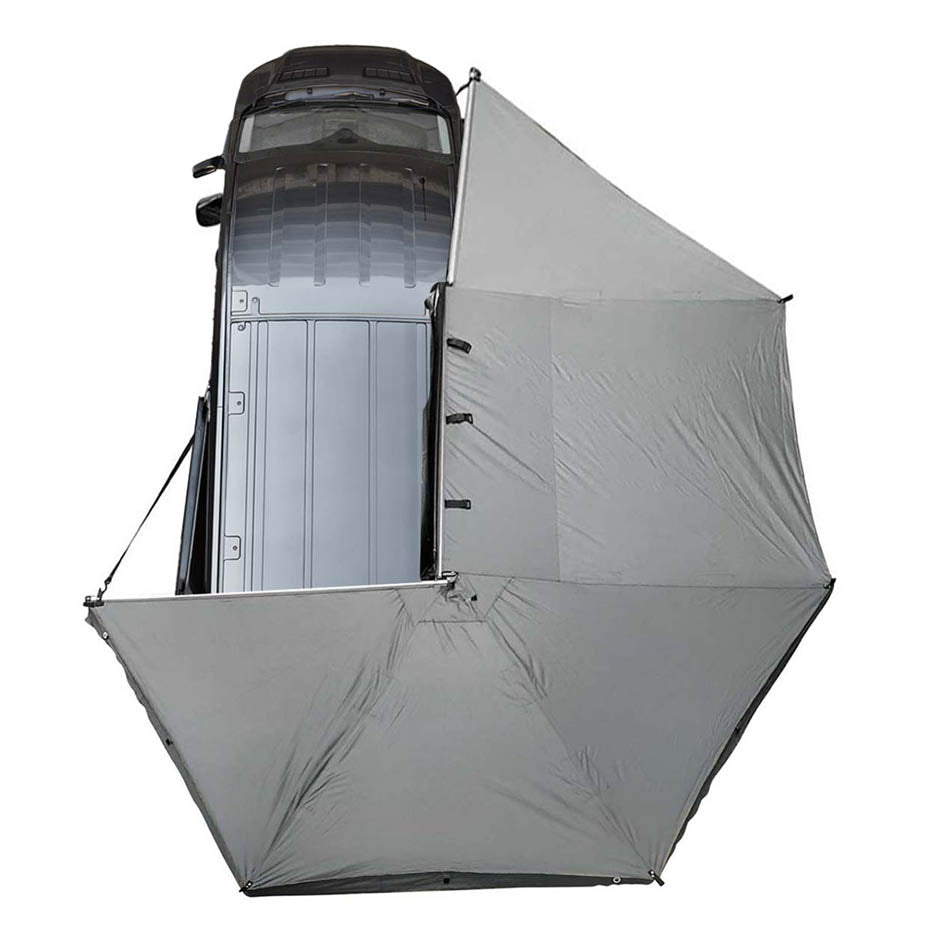 Overland Vehicle Systems HD Nomadic 270 passenger side awning for mid-high roof vans