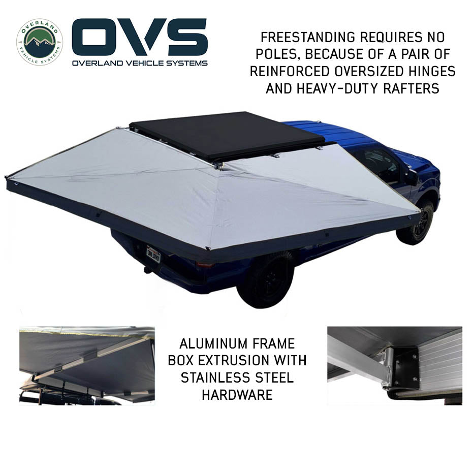 Overland Vehicle Systems HD Nomadic 270 LT awning, passenger side, dark gray - view 5