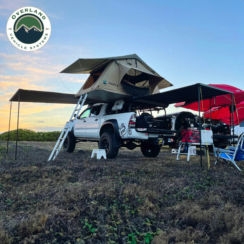 Overland Vehicle Systems HD Nomadic 90 degree awning in grey with black travel cover - view 9