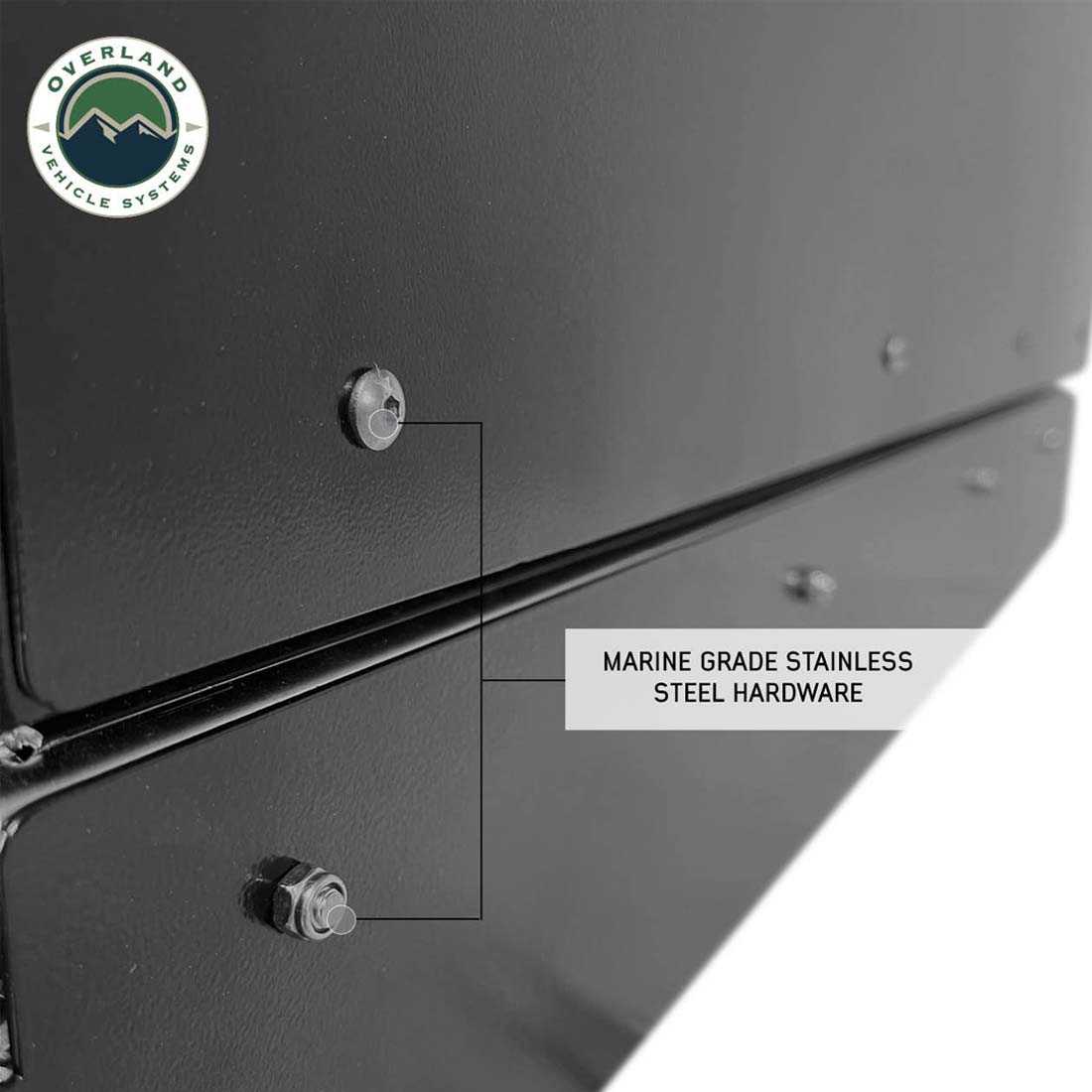 Overland Vehicle Systems Highline slide out camping storage system in black powder coat - view 9