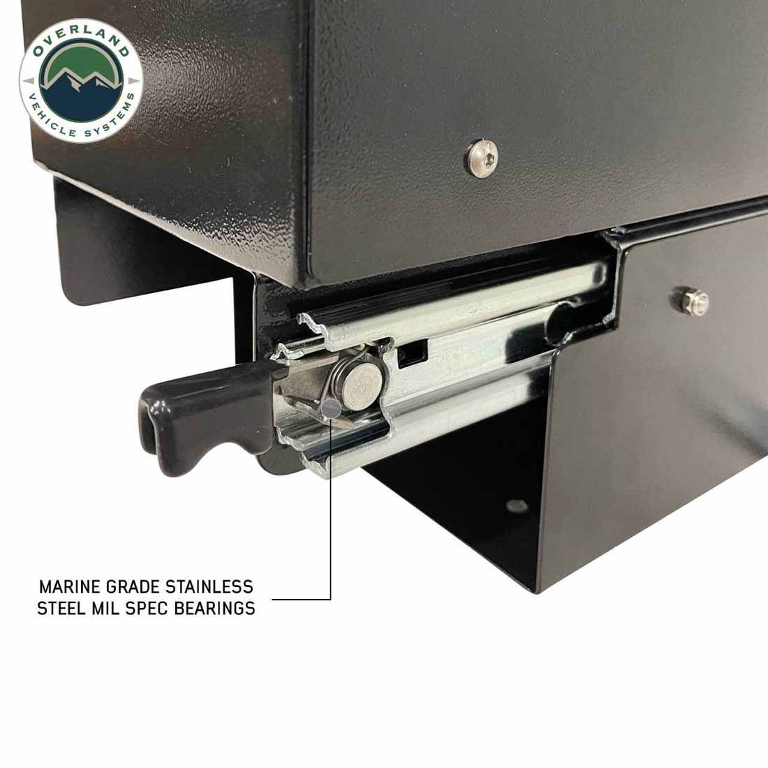 Overland Vehicle Systems Highline slide out camping storage system in black powder coat - view 6