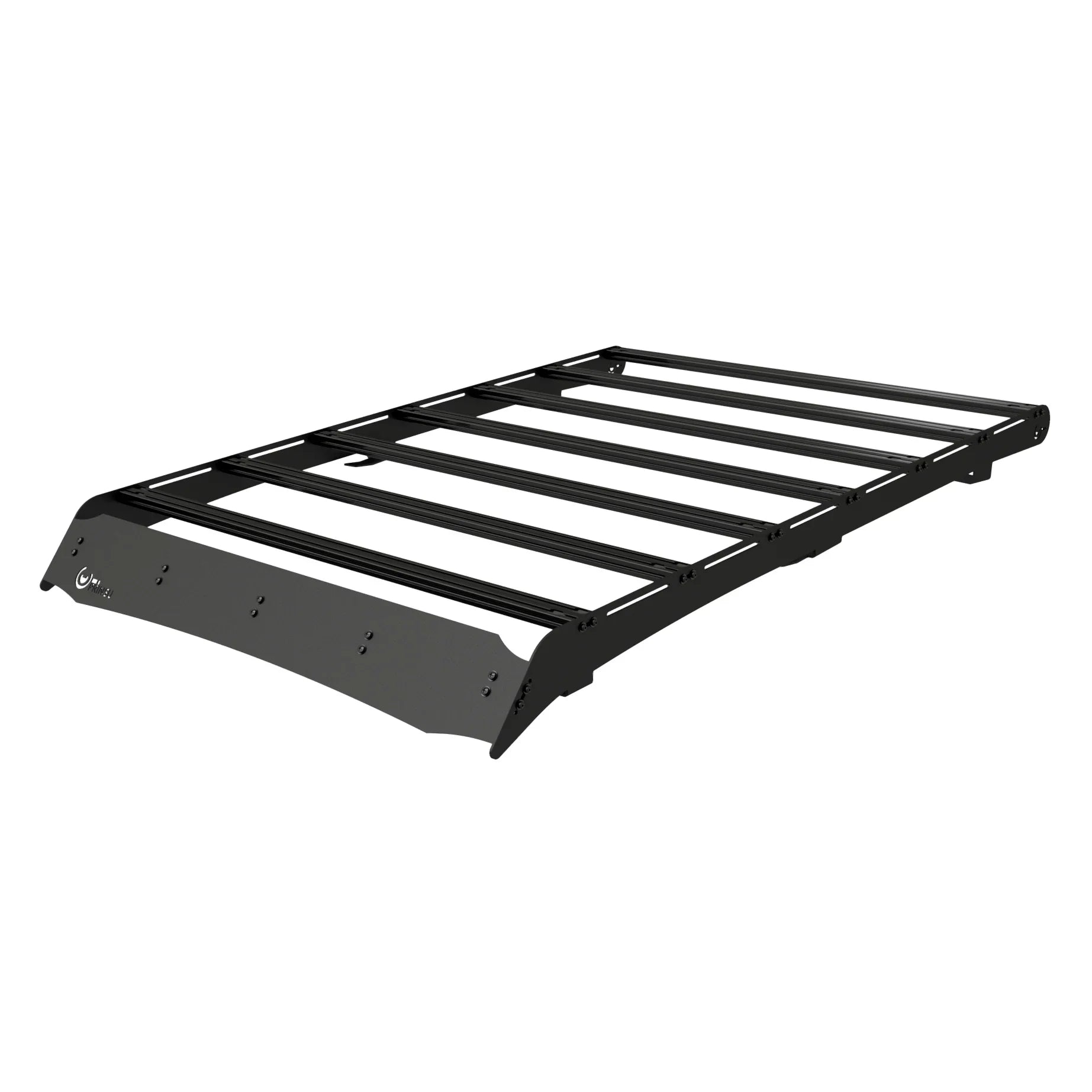 Black Honda Talon 4-seater roof rack with multiple crossbars, isolated on white background.