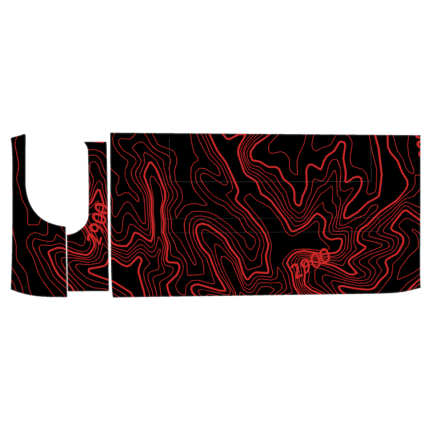 Topo 3 Piece Dash Kit (Printed Series) - 2021+ Bronco