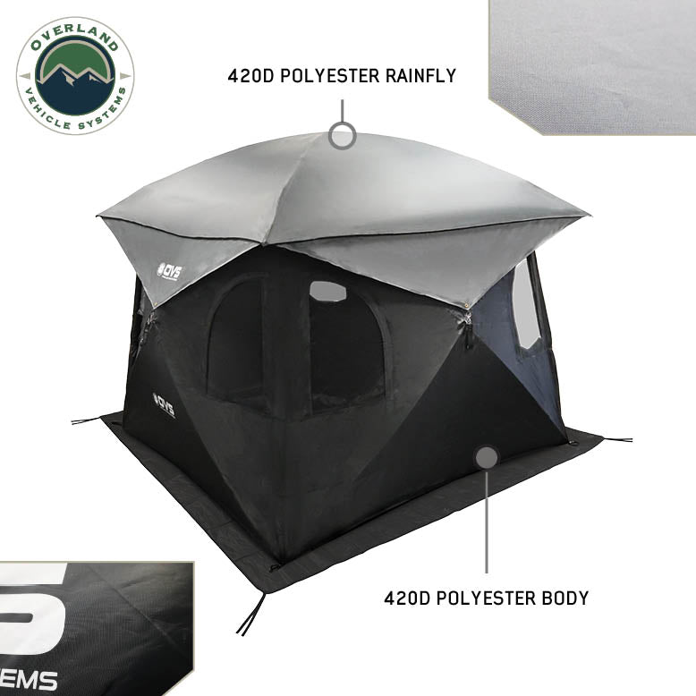 OVS Hub Centric ground tent with grey rainfly - view 2