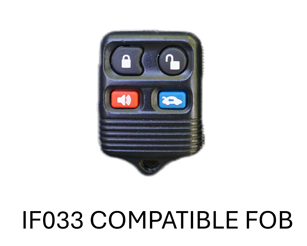 AJT Design Injection Fob IF033 key fob case for Ford 4-button fobs - blue