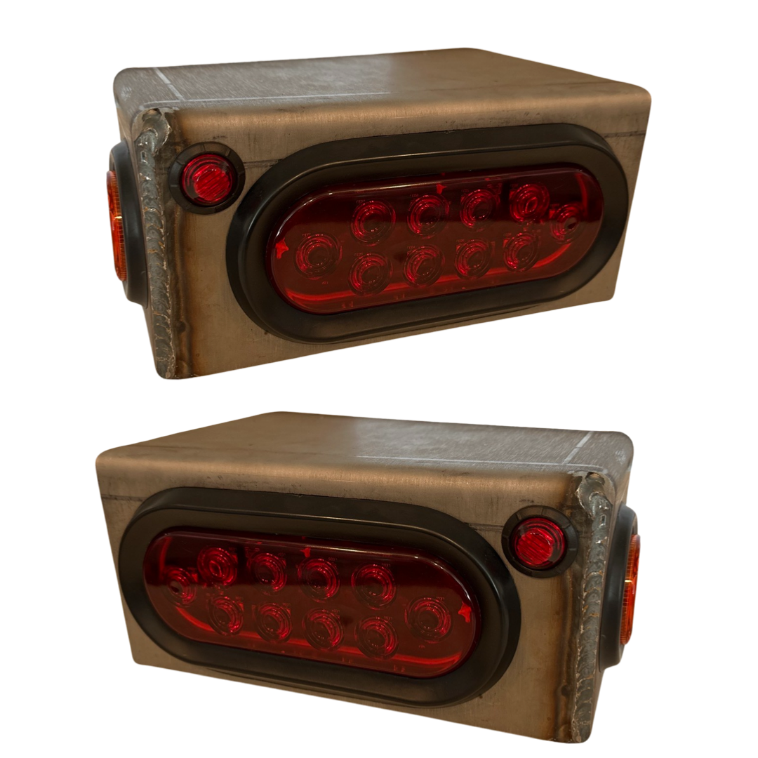 Heavy Duty LED Trailer Tail Light Kit 3/16 Steel
