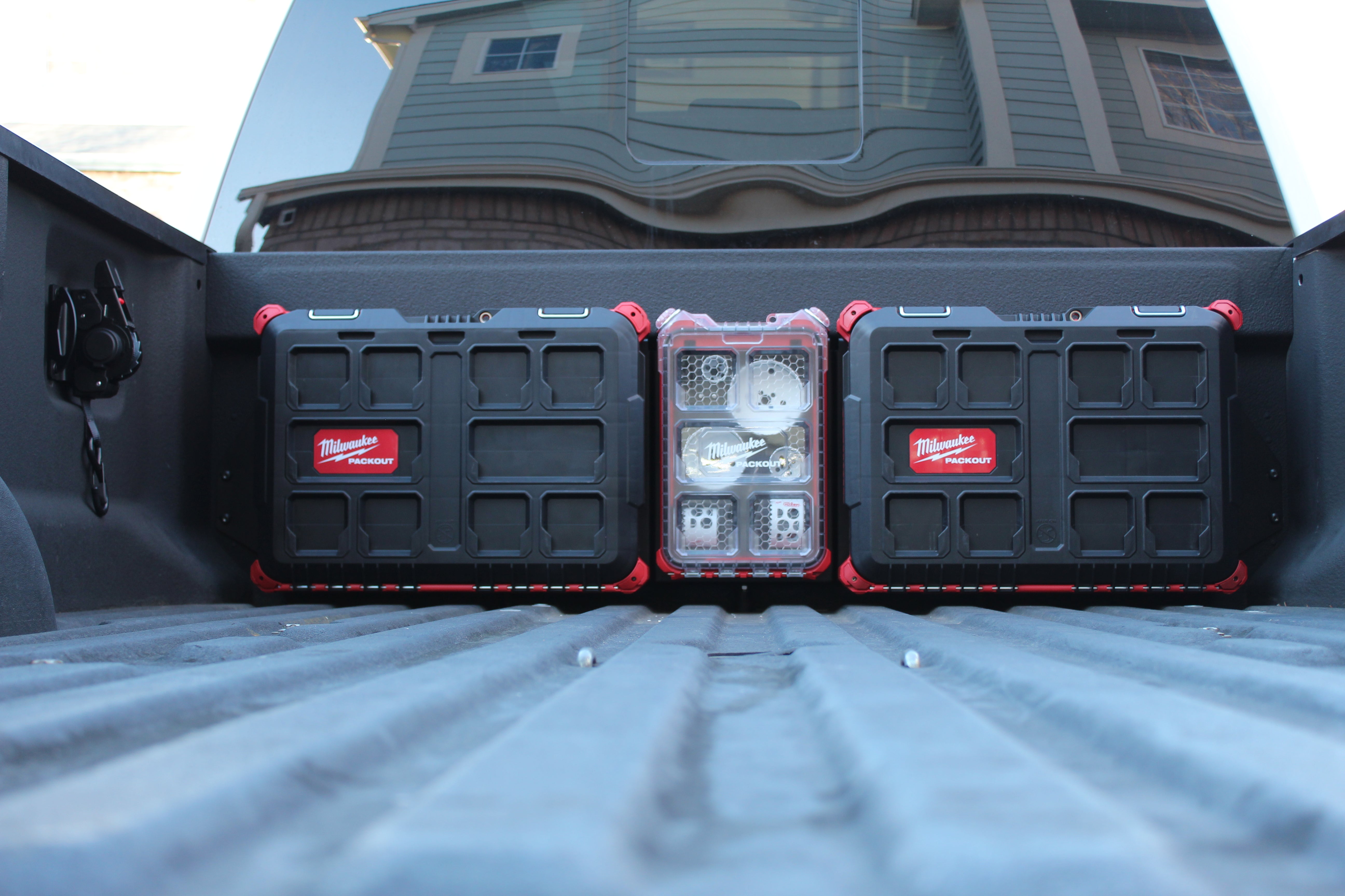 Integral Bulkhead Panel - Ford F150 & Raptor - 5.5' Bed (2015+) - Compatible with Milwaukee Tool Packout Organizers