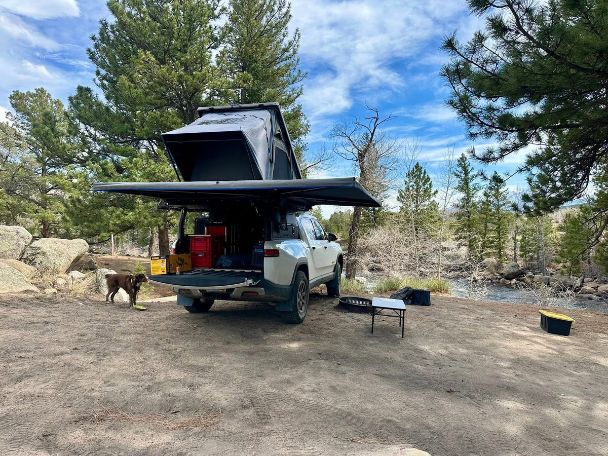 Dirtbox Overland Freestanding 270 Degree Awning for trucks, universal fit