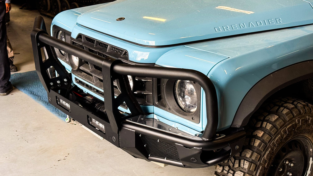 Dirtbox modular winch bumper and bullbar for INEOS Grenadier and Quartermaster