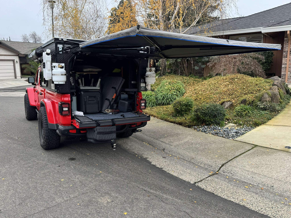 Dirtbox Overland Freestanding 270 Degree Awning for trucks, universal fit