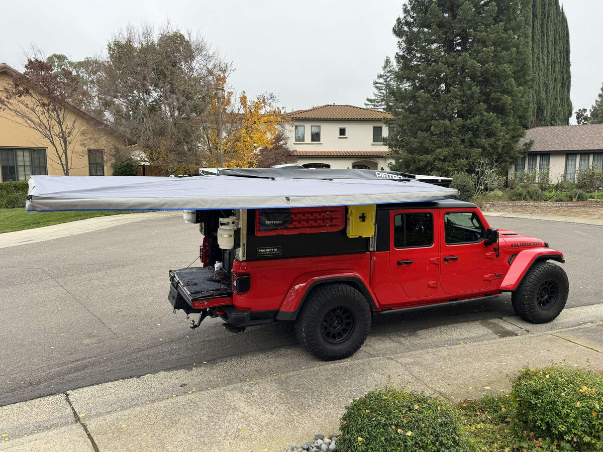 Dirtbox Overland Freestanding 270 Degree Awning for trucks, universal fit