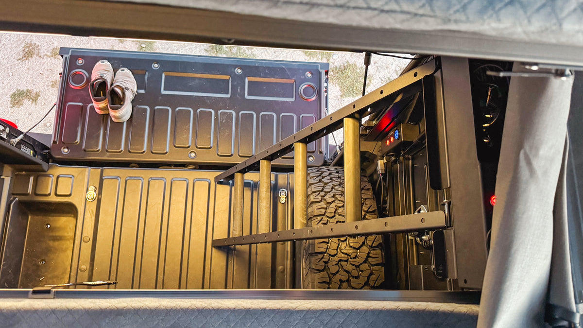 Dirtbox Overland canopy camper for INEOS Quartermaster