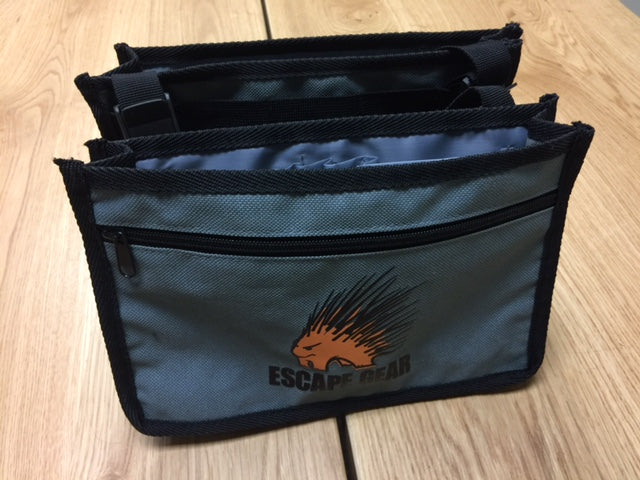 Escape Gear grey storage pouch with zippered pocket for overlanding or vehicle accessories