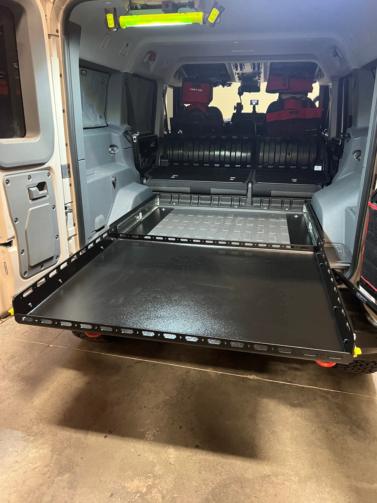 Diabolical Inc Grenadier Slide Floor Part A extended from an Ineos Grenadier