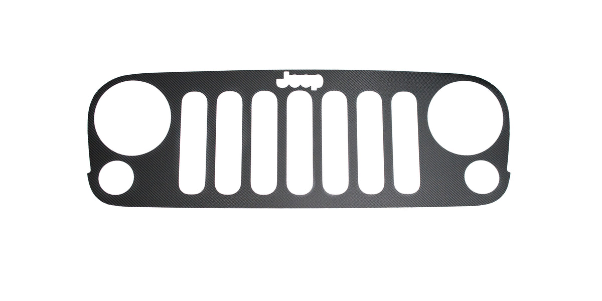 Front Grill Overlay Fits 2007-2018 Jeep Wrangler JK – view 2