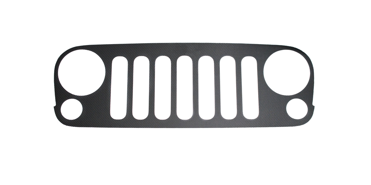 Front Grill Overlay Fits 2007-2018 Jeep Wrangler JK – view 3