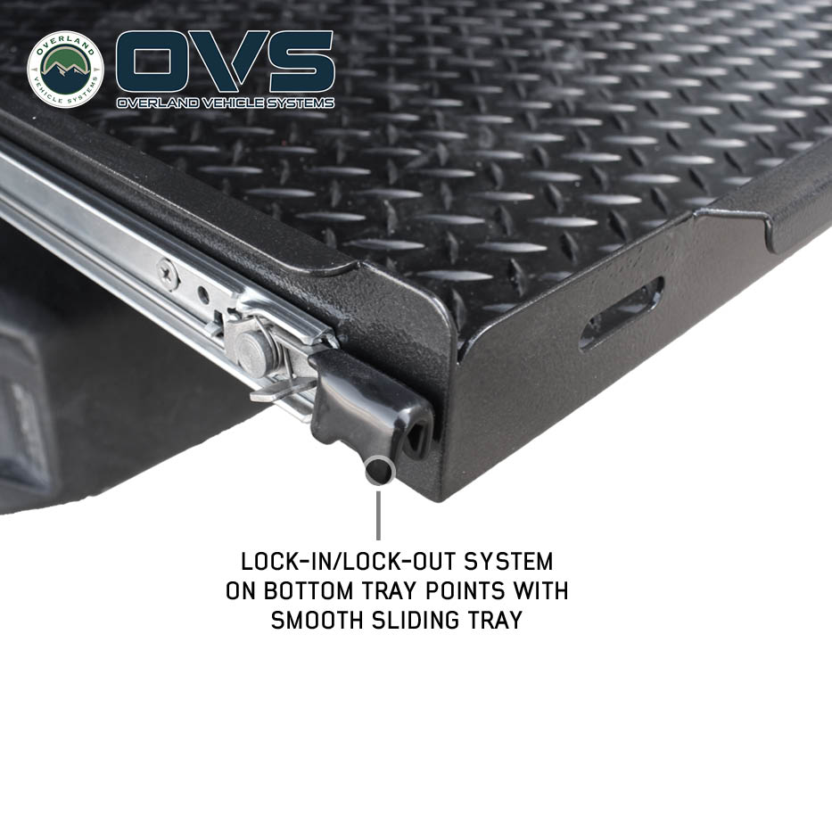Overland Vehicle Systems cargo storage rack with sliding extension for Jeep Wrangler JL - view 4