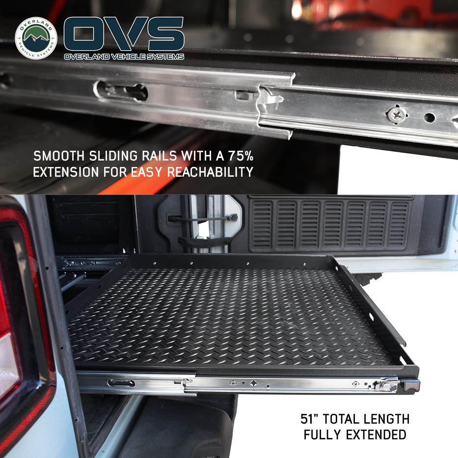 Overland Vehicle Systems cargo storage rack with sliding extension for Jeep Wrangler JL - view 8