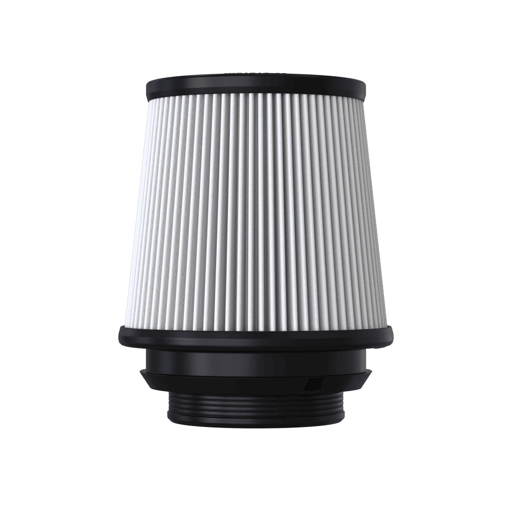 Dry Extendable S&B Intake Replacement Filter with black outer rim on a white background