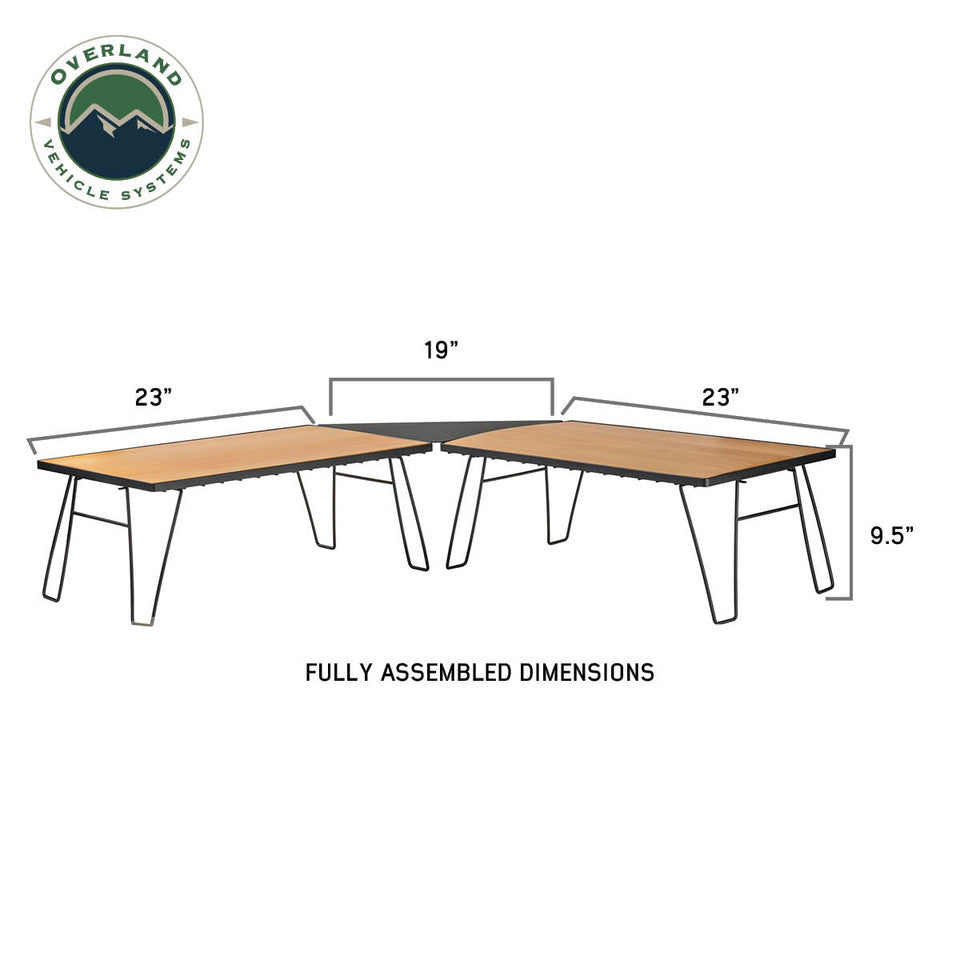 Kick It Collapsible Camp Table - Wood Base & Storage Bag