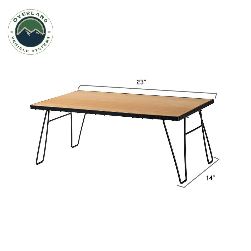 Kick It Collapsible Camp Table - Wood Base & Storage Bag