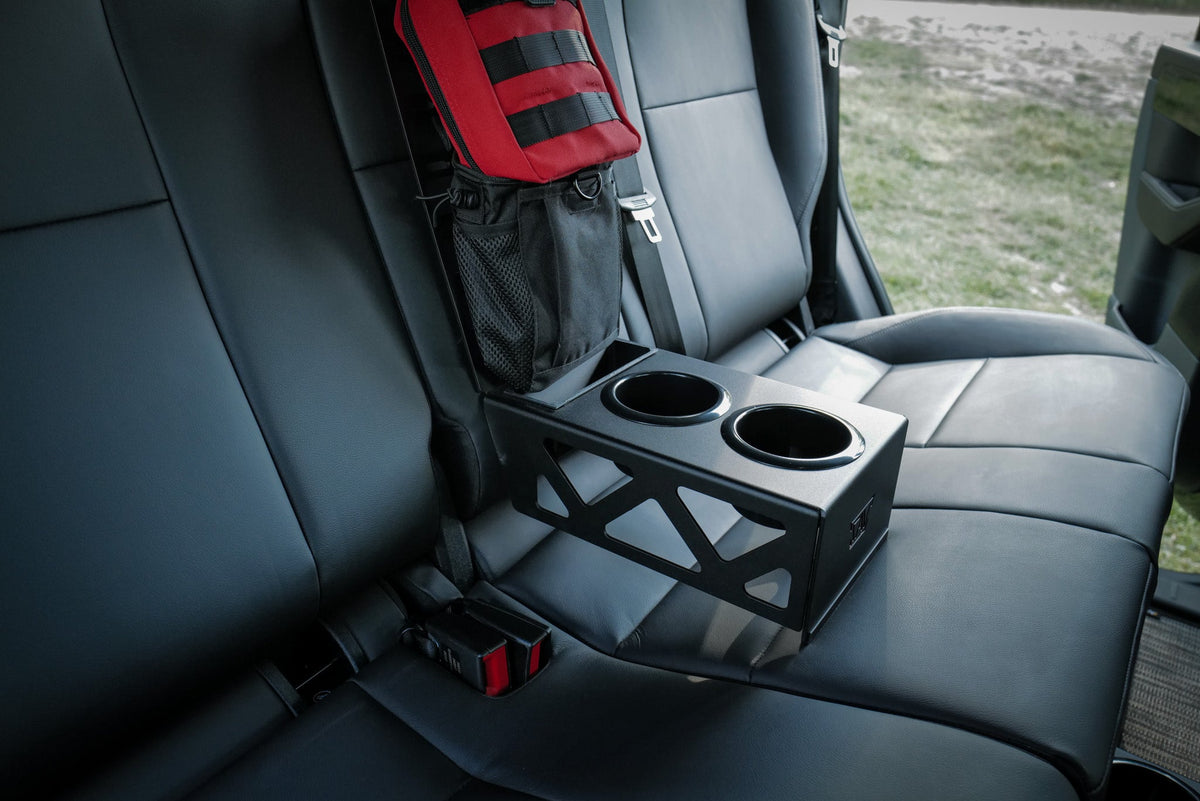 Canyon Adventure Vans rear seat cup holder and MOLLE panel for INEOS Grenadier