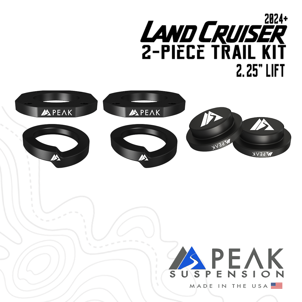 Peak Suspension 2024+ Toyota Land Cruiser 2-Piece Trail Kit – 2.25" Lift for 2024+ Toyota Land Cruiser