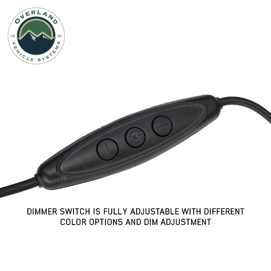 Overland Vehicle Systems flexible 47 inch LED light with dimmer for roof top tent and awning - view 4