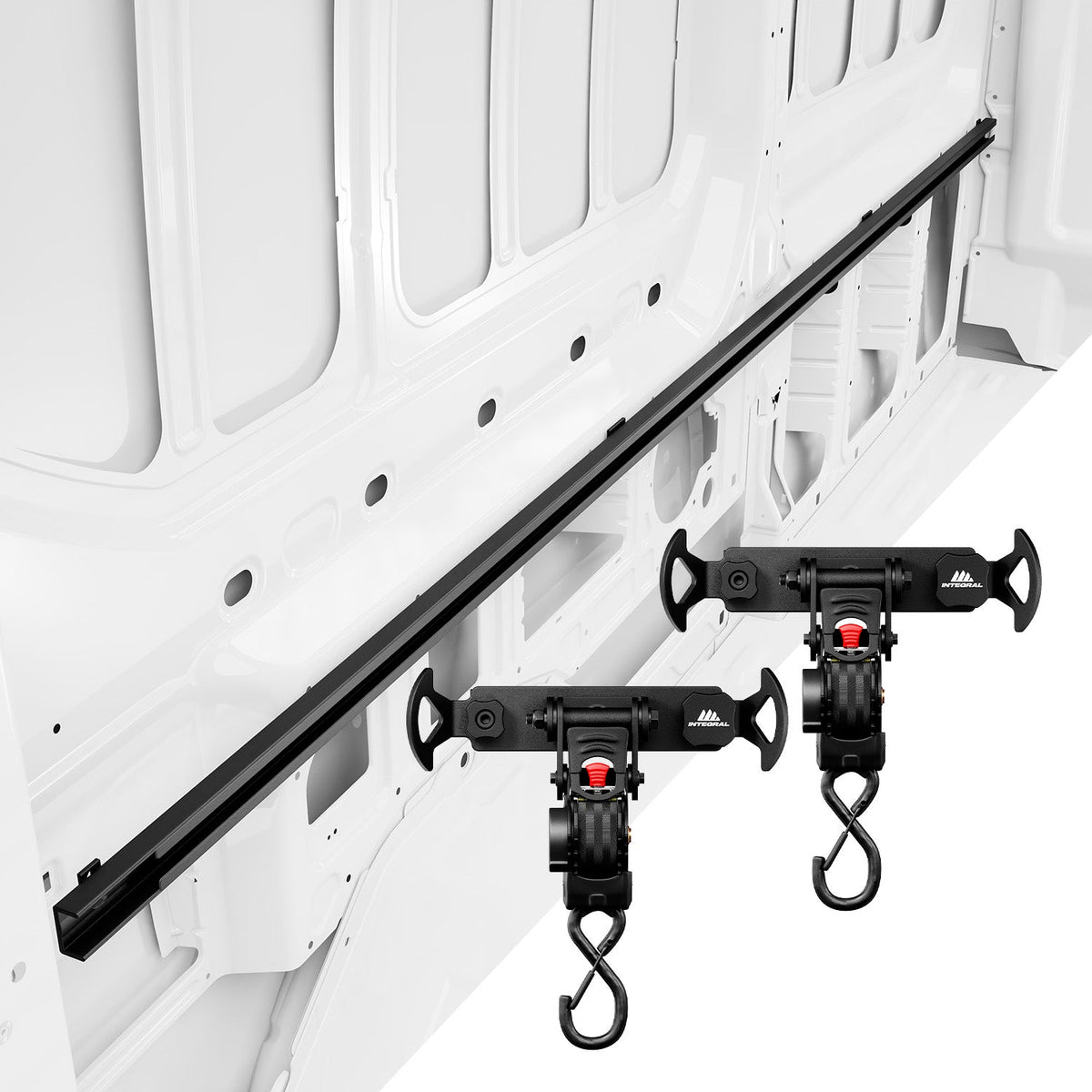Integral Truck Rail and Swivel Strap Bundle 2 Pack for Ford Transit Van 148 wheelbase