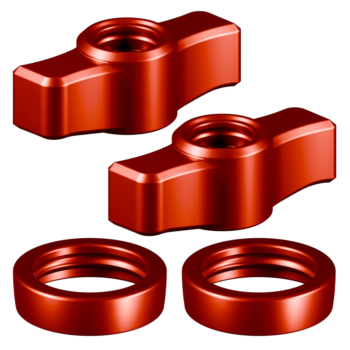 Tackform billet knob and ring accent kit for DuraLock arms, universal fit