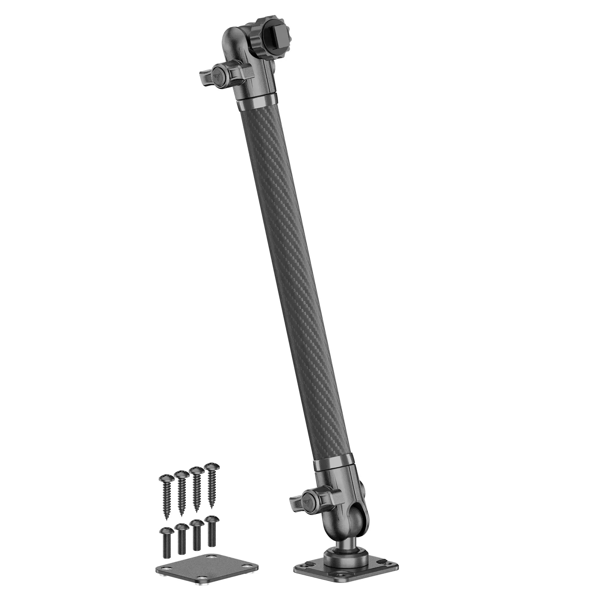 Adjustable carbon fiber support rod with mounting hardware for off-road vehicle accessories