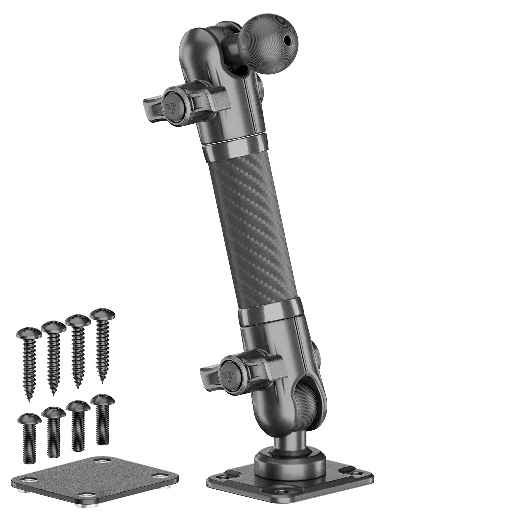Heavy-duty adjustable mounting arm kit with screws for overlanding vehicles