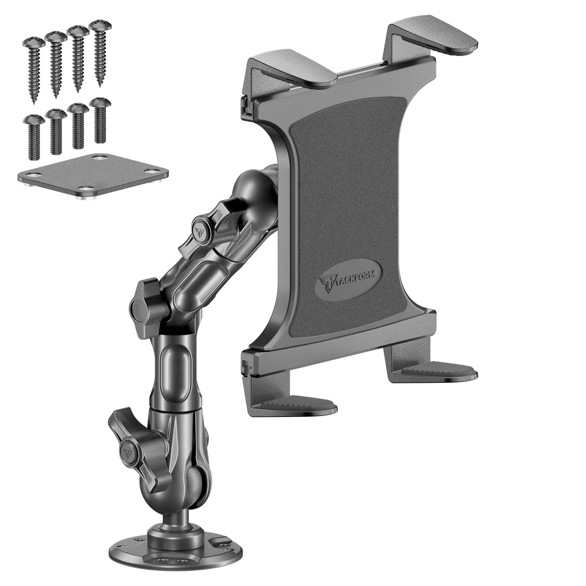 Tackform heavy duty drill base mount with composite tablet holder, universal fit