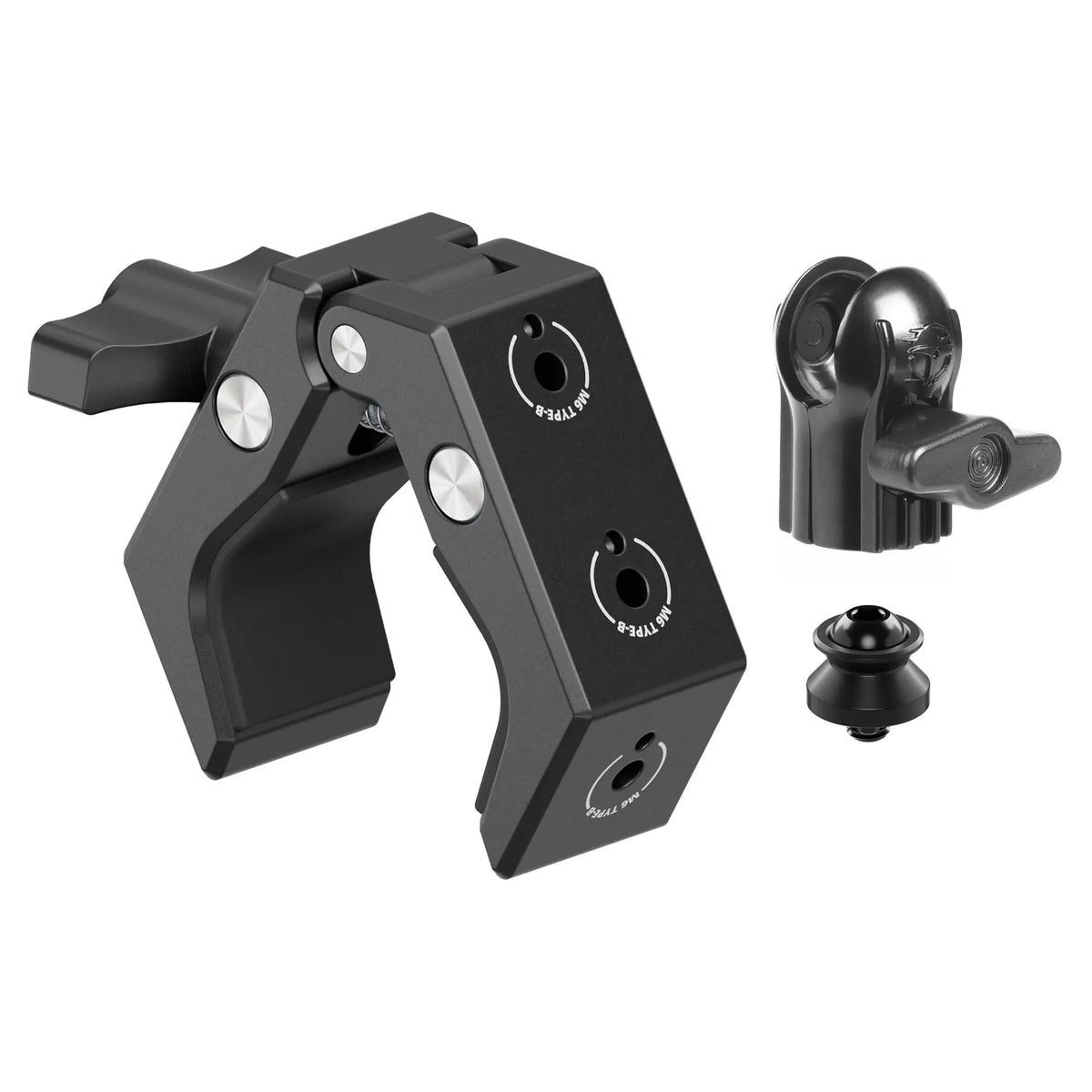 Tackform multi-mount bar clamp short reach adapter with 25mm ball socket, universal fit