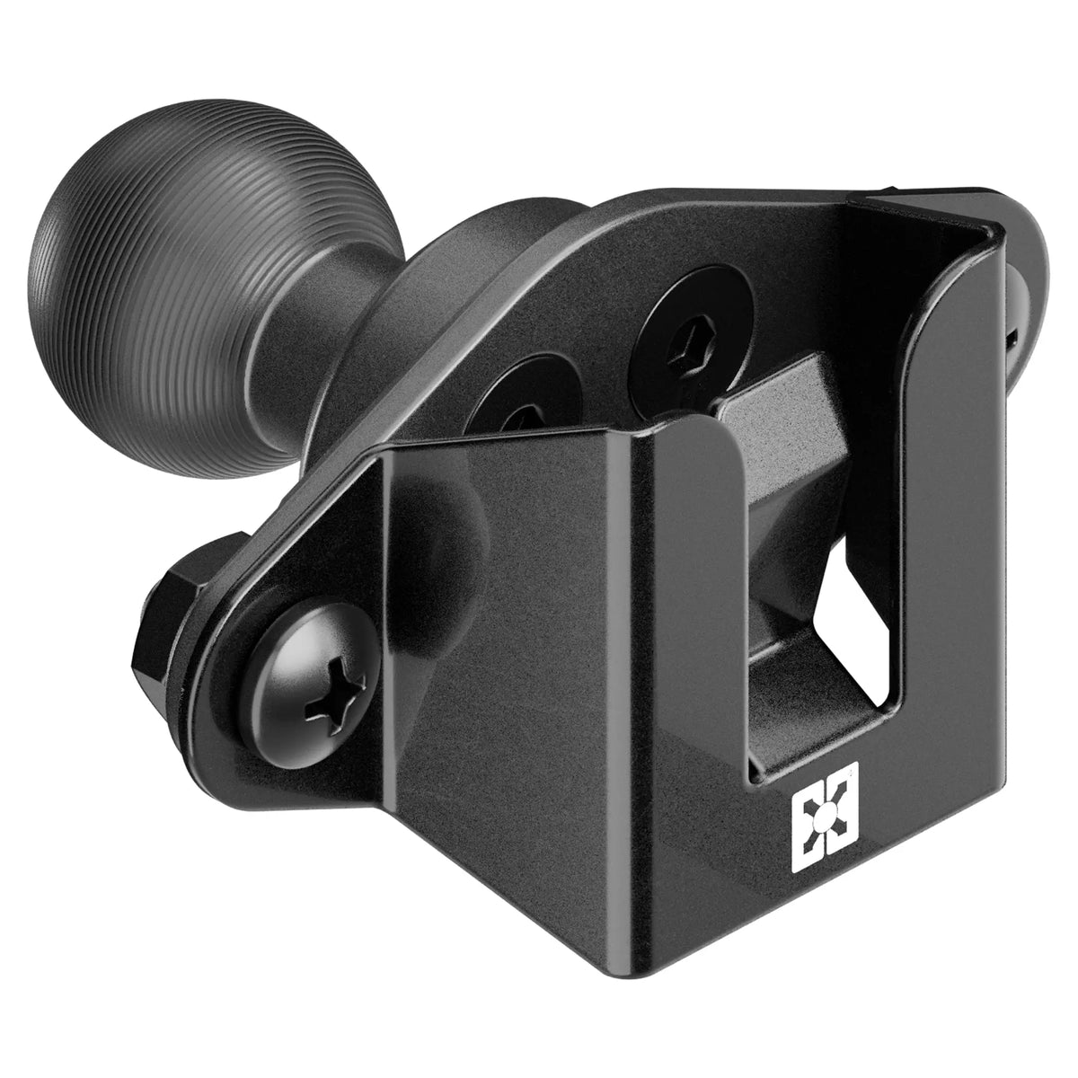 Tackform CB microphone and 2-way radio holder with 20mm ball for universal fit